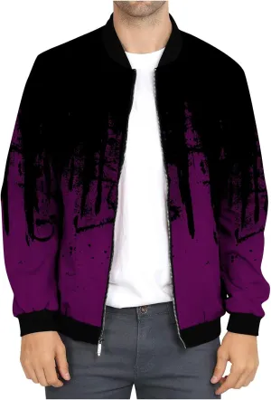 Ymosrh Packable Jacket Mens Autumn and Winter Men's Printed Thin Jackets Casual Versatile Jackets Jacket