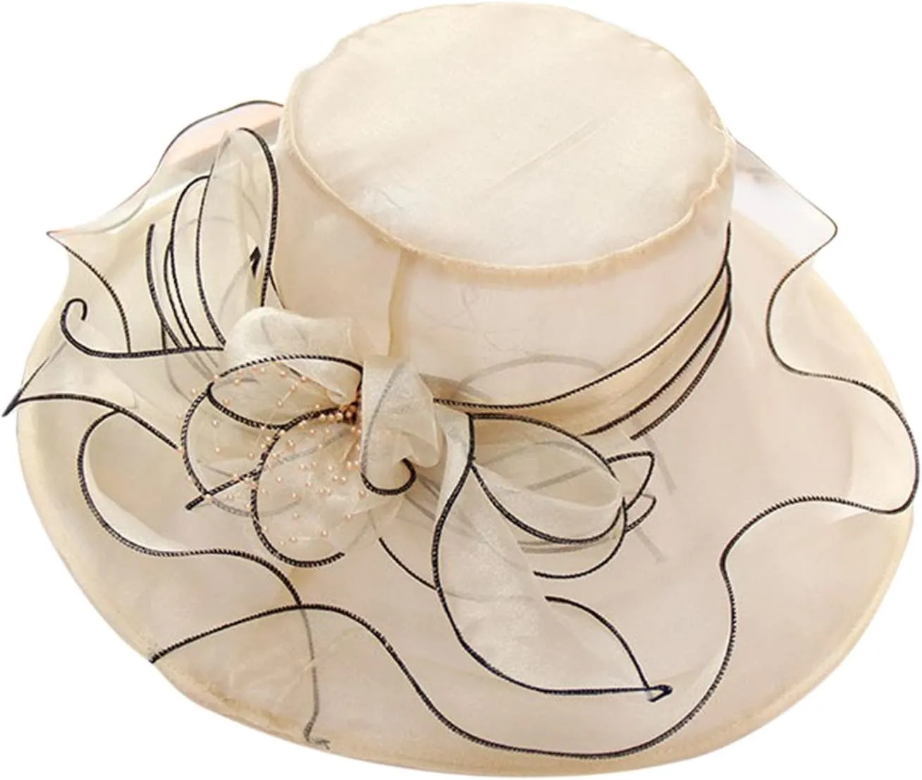 YOLAI Chruch Hats Fascinator Hat for Women Church Tea Party Headband Wedding Hat