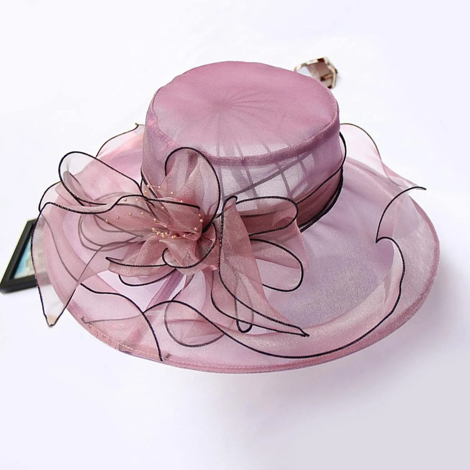 YOLAI Chruch Hats Fascinator Hat for Women Church Tea Party Headband Wedding Hat