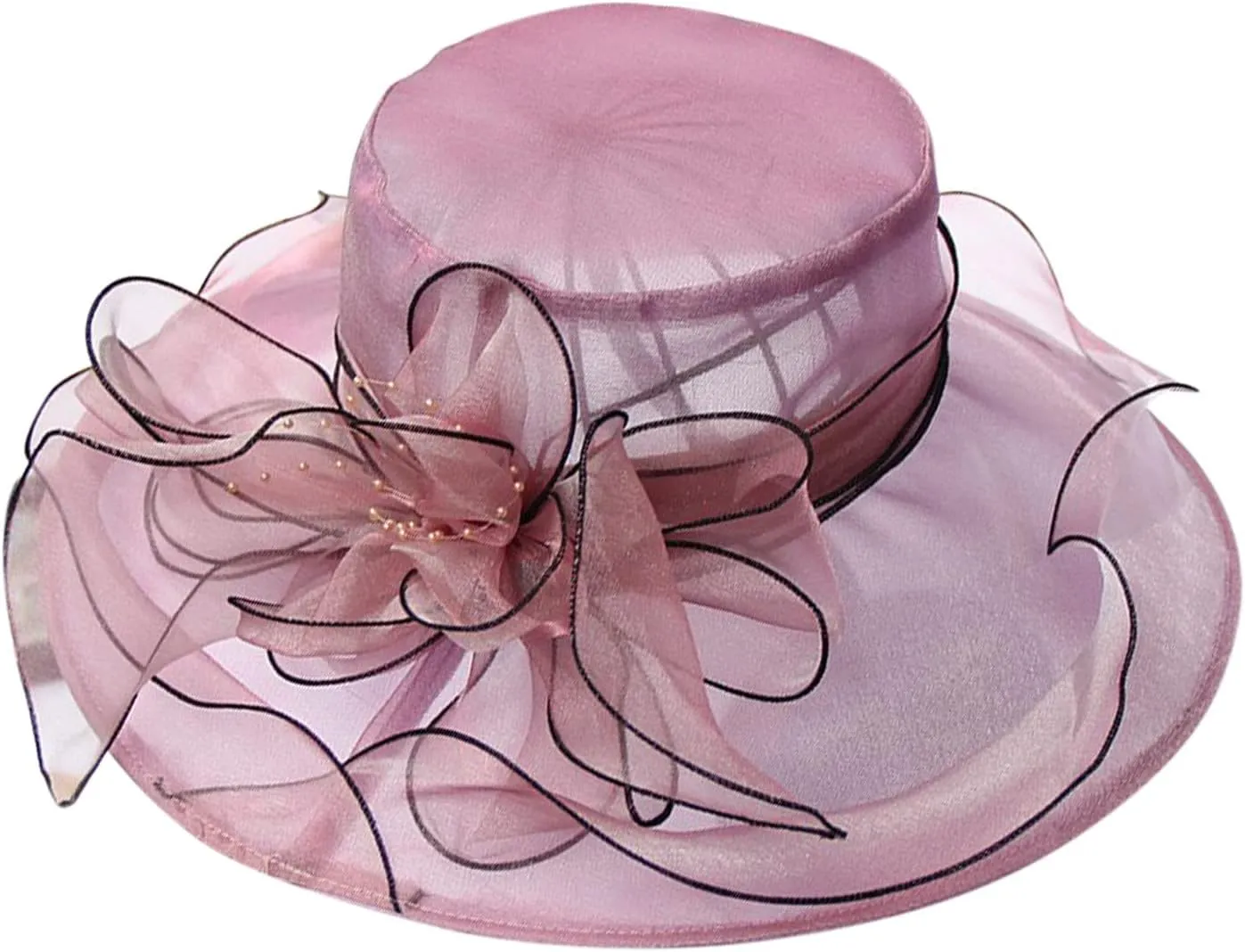 YOLAI Chruch Hats Fascinator Hat for Women Church Tea Party Headband Wedding Hat