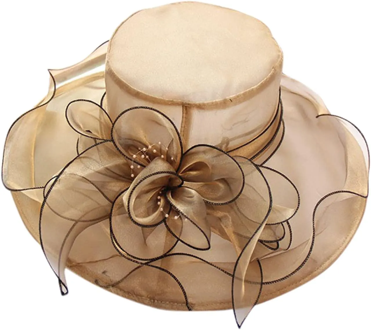 YOLAI Chruch Hats Fascinator Hat for Women Church Tea Party Headband Wedding Hat