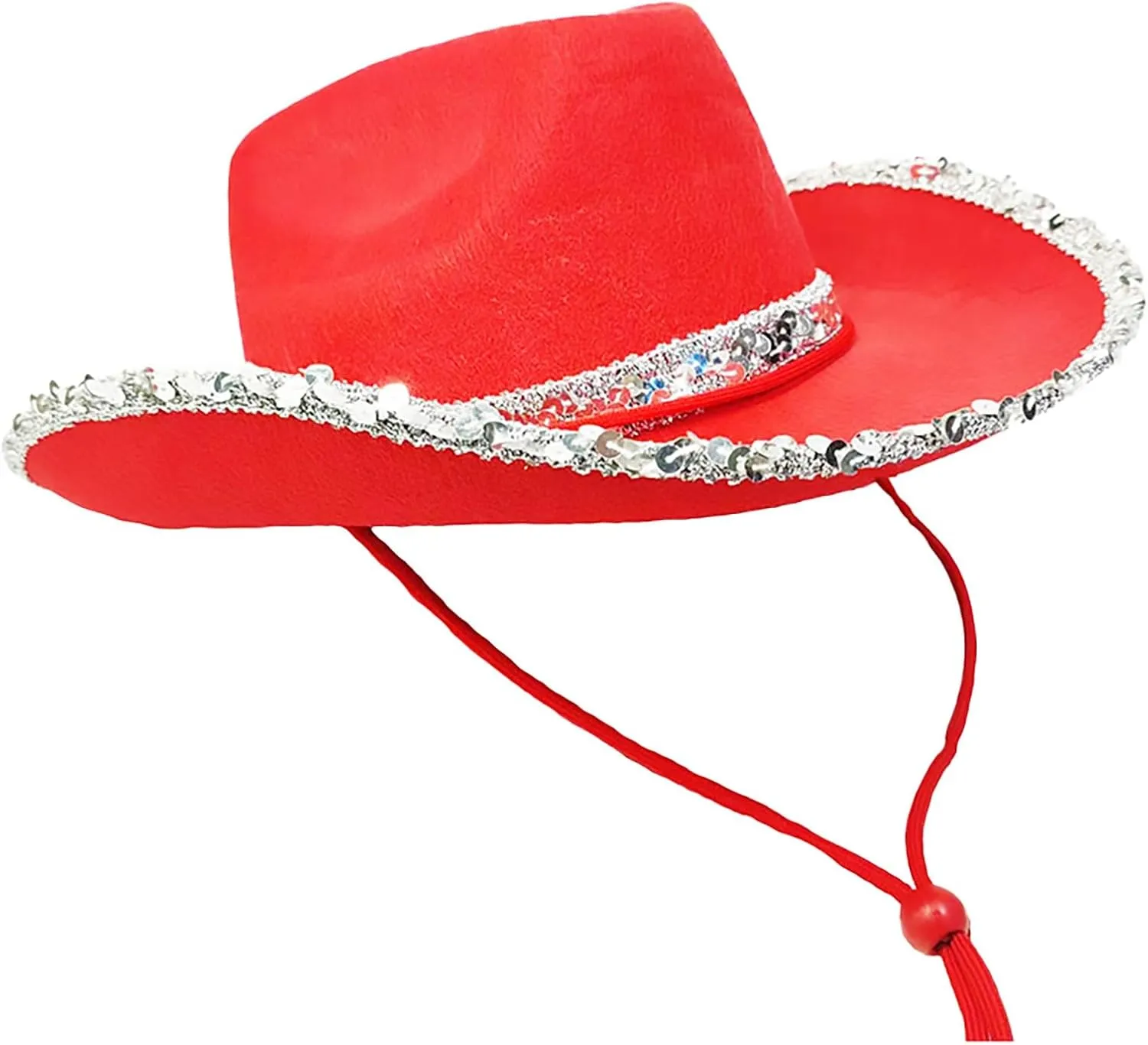 YOLAI Cowboy Hats for Women Large Sequin Cowgir𝐥 Rodeo Fedora Western Retro Classic with Dazzling Suede Band