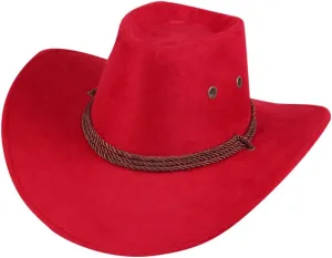 YOLAI Western Cowboy Hat for Women Men Small Short Wide Brim Beach Cowgir𝐥S Cattleman Cowboys Hats