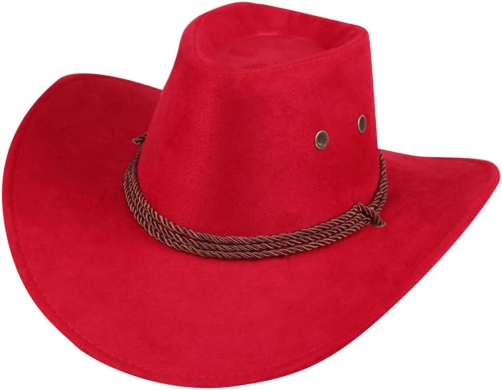 YOLAI Western Cowboy Hat for Women Men Small Short Wide Brim Beach Cowgir𝐥S Cattleman Cowboys Hats