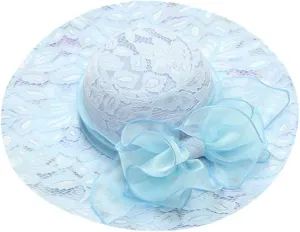 YOLAI Womens Classic Fascinator Rolled Brim Cloche Bucket Church Hat for Horse Racing Derby Event