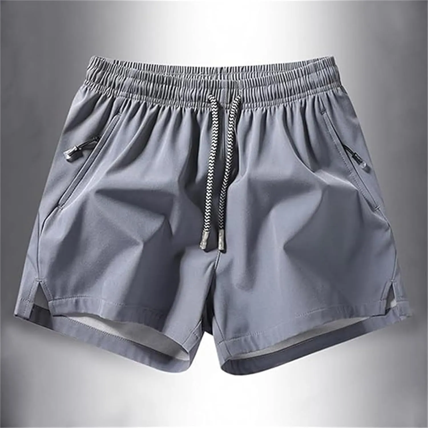 Yyclothing Mens Drawstring Shorts, Adjustable Elastic Lace-Up Gym Gym Solid Color Casual Athletic Quick Dry Shorts