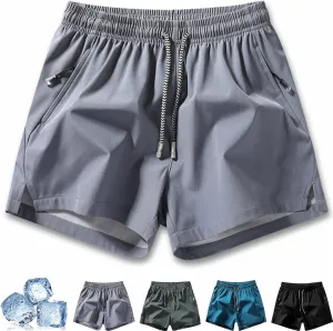 Yyclothing Mens Drawstring Shorts, Adjustable Elastic Lace-Up Gym Gym Solid Color Casual Athletic Quick Dry Shorts